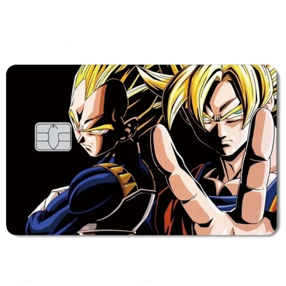 💚2/$20 Dragon Ball Z Goku & Vegeta Credit Card Skin Sticker - Picture 1 of 5
